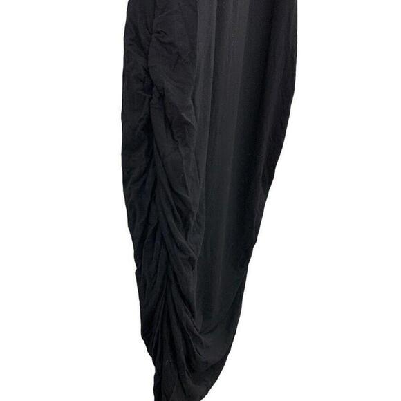 Stork & Babe Womens Black Ruched V Neck Sleeveless Maternity Dress Size M - Picture 3 of 8